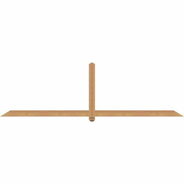 Ekena Millwork Eugene Timber Gable Bracket, Western Red Cedar, 108"W x 31 1/2"H x 3 1/2"D x 3 1/2"F, 7/12 Pitch GBW108X31X0404EUG00SWR - main
